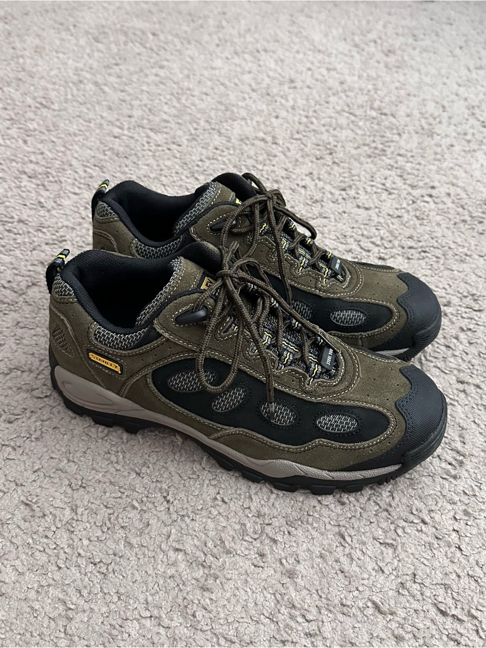 Stanley Footgear Olive Black Athletic Work Sneakers Shoes Mens 8.5